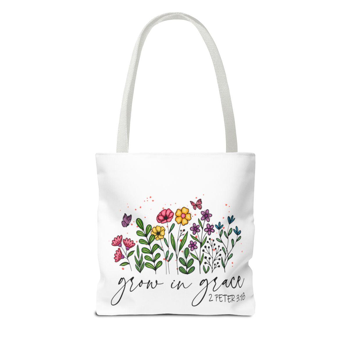 Grow in Grace Personalized Tote Bag - Unique Faith-Inspired Gift