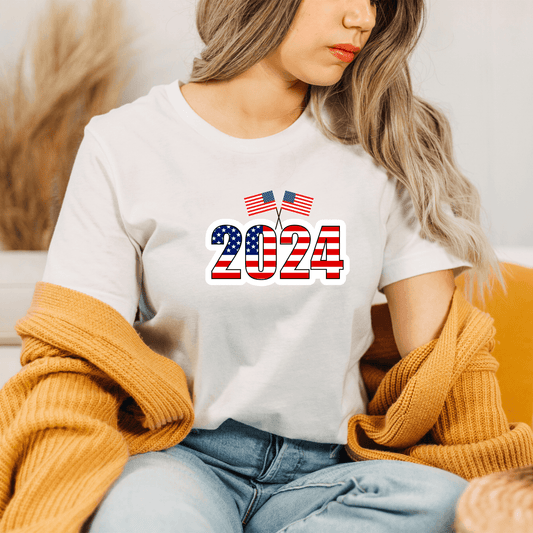 USA Flag T-Shirt - 2024 Patriotic Design