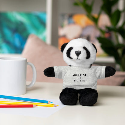 Adorable panda plushie with customizable tee 2