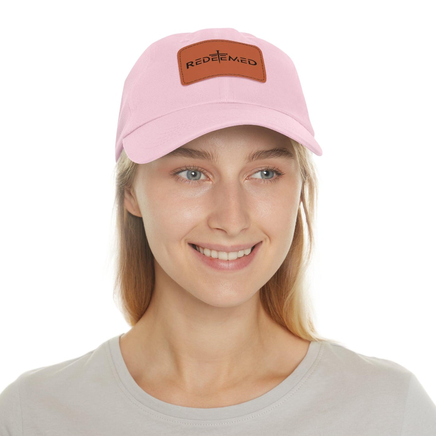 Dad Hat with Leather Patch (Rectangle)