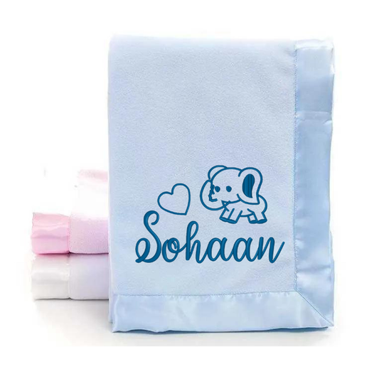 Custom Embroidered Blanket,Personalized  Blanket with Baby Name