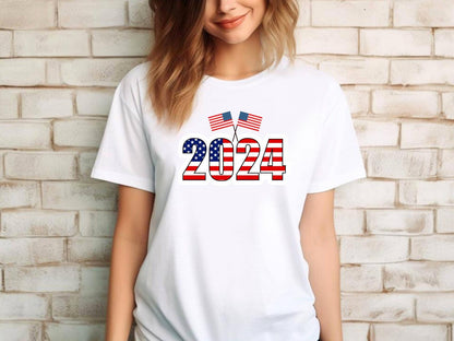 USA Flag T-Shirt - 2024 Patriotic 