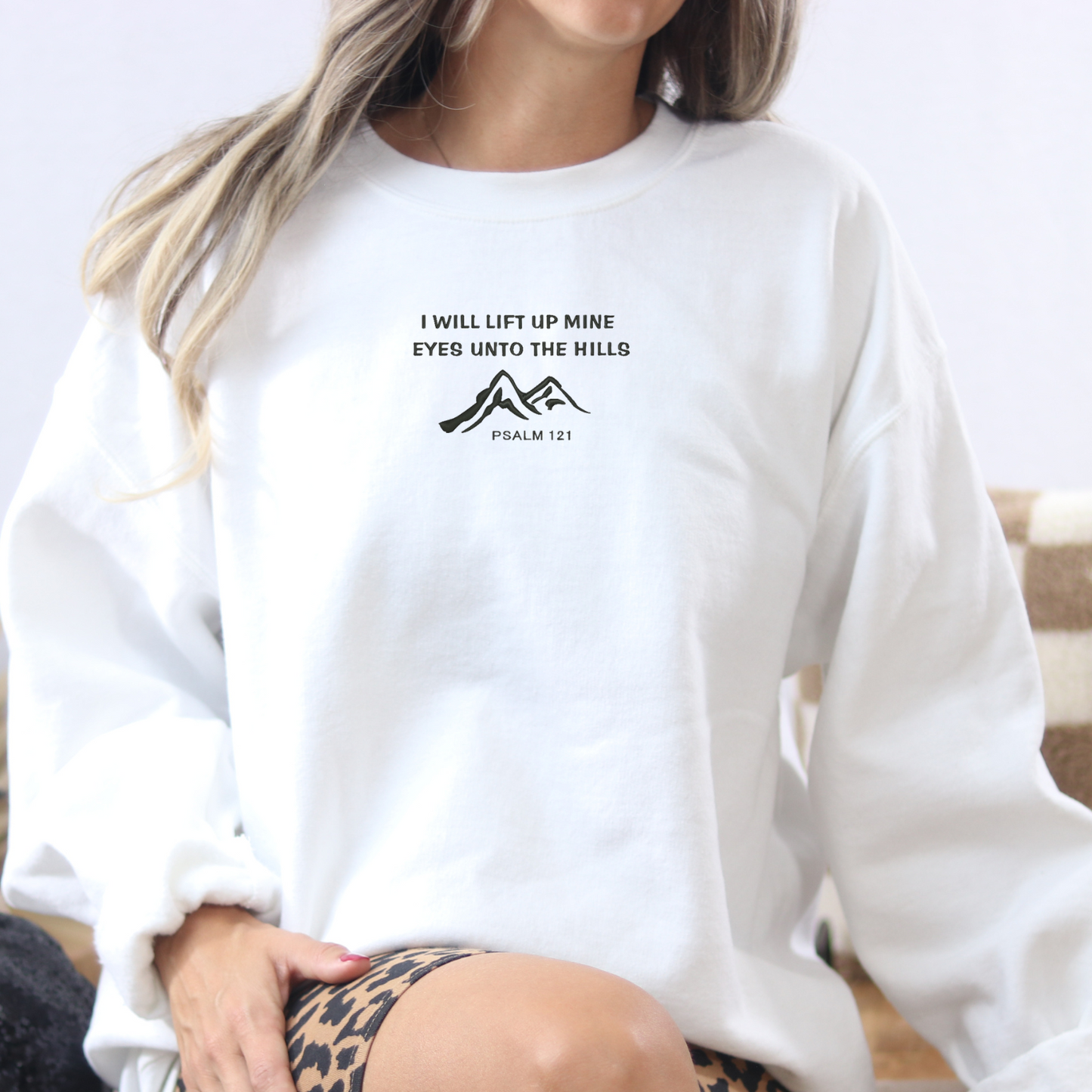 Lift Your Eyes Mountain Sweatshirt - Christian Apparel - Psalm 121:1