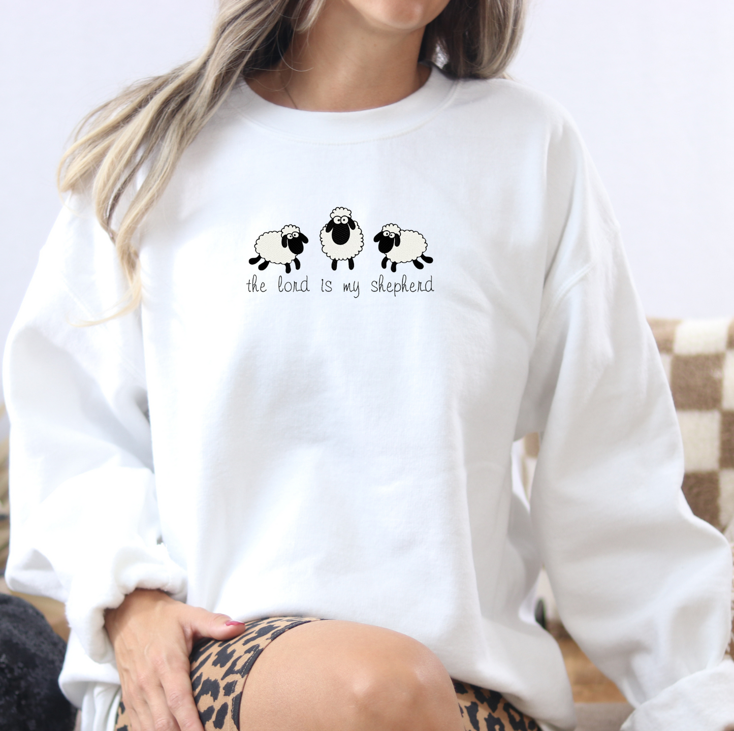 Sweatshirt - Sheep Design - The Lord is My Shepherd