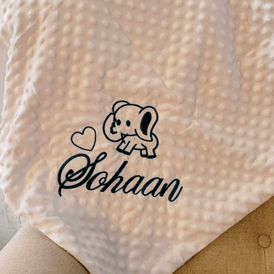 Personalized Baby Blankets with Custom Name Embroidery - Soft & Cozy