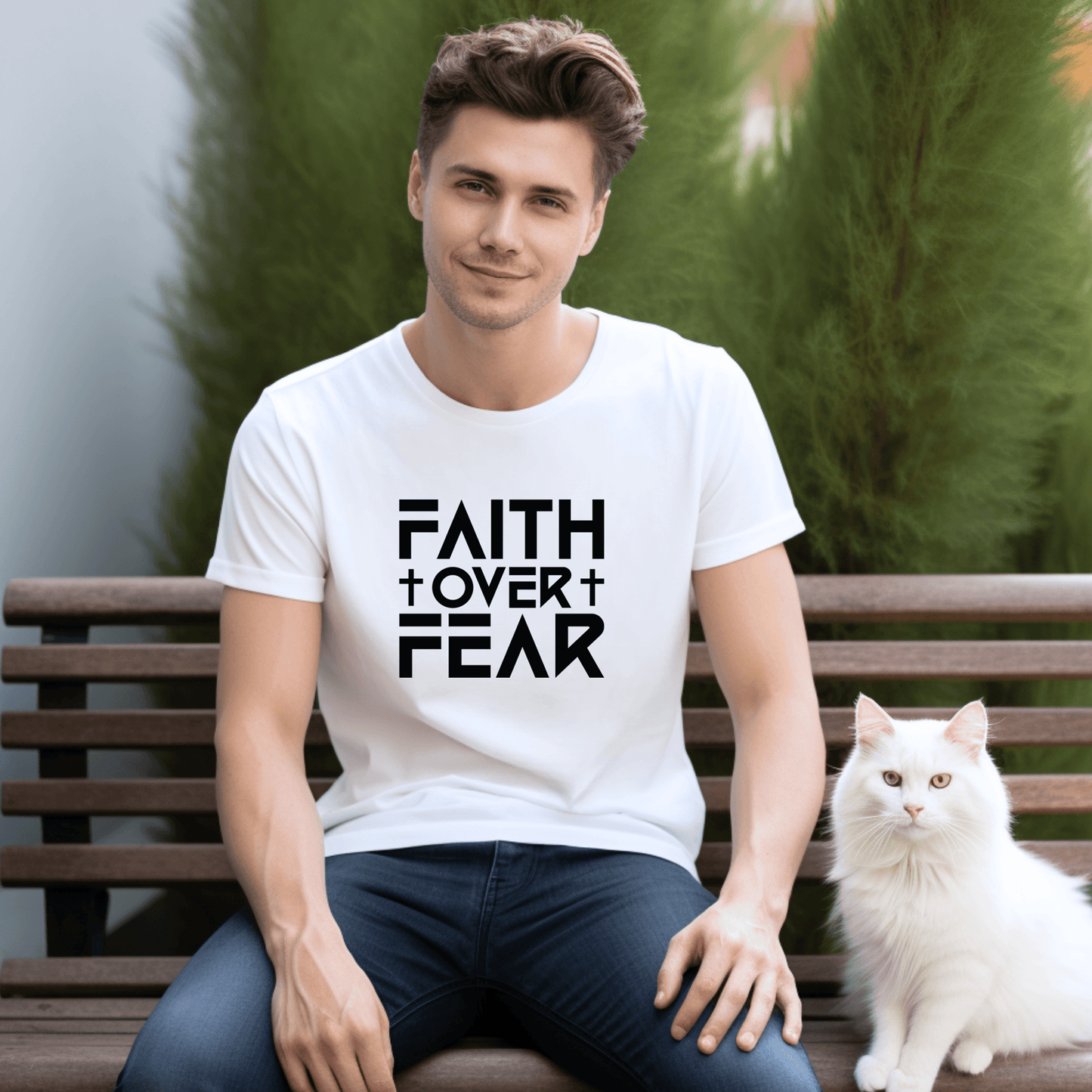 Faith over Fear, Unisex Jersey Short Sleeve Tee