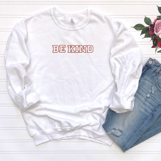 Spread Love and Positivity with Our "Be Kind" Embroidered Design