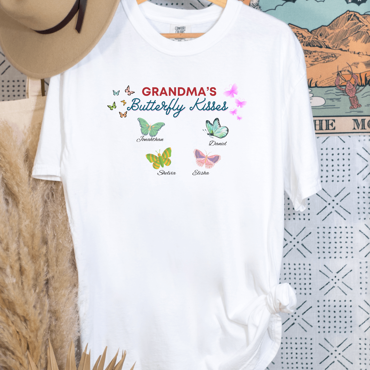  Grandma's Butterfly Kisses Personalized T-Shirt only