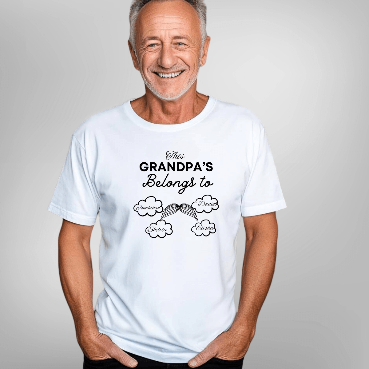 This Grandpa Belongs to [Name] T-Shirt - Personalized Grandpa Gift 1st 