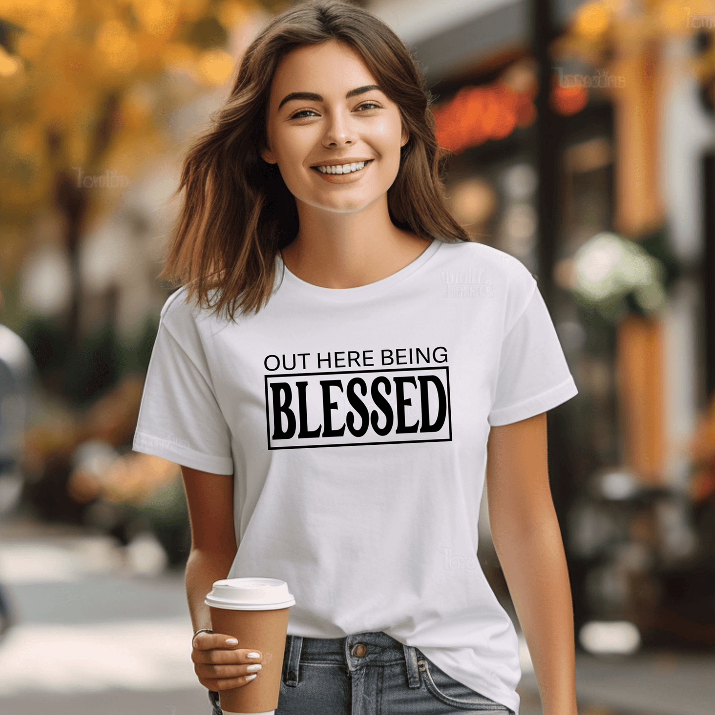 Out here being Blessed,  Unisex Jersey Short Sleeve Tee